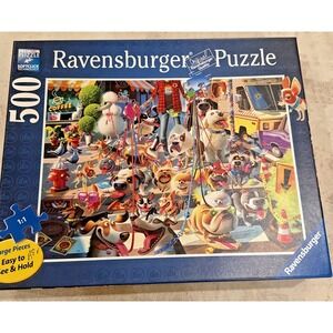 Ravensburger 500 Large Piece 175727 Dog walker 2023 Jigsaw Puzzle Complete 27x20